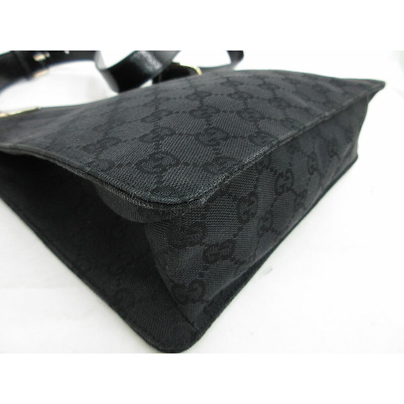 GUCCI GG Eclipse Black Crossbody Bag Black Canvas - Picture 5 of 10